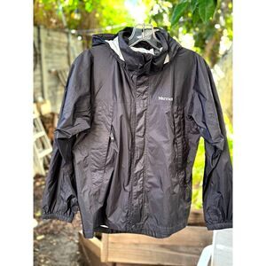 Marmot Kids Youth Unisex 100% Nylon Black Rain Wind Jacket & Pants SZ L = 10/12